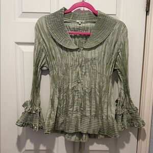 Agora Textured Green Top